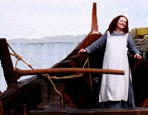 Elinor aboard the Snorri